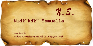Nyókó Samuella névjegykártya
